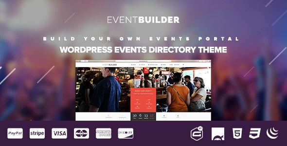 EventBuilder主题英文版 WordPress 多用途 响应式 主题【V1.0.13】