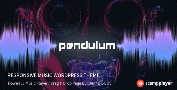 Pendulum主题英文版 WordPress响应式 音乐主题【3.0.5】