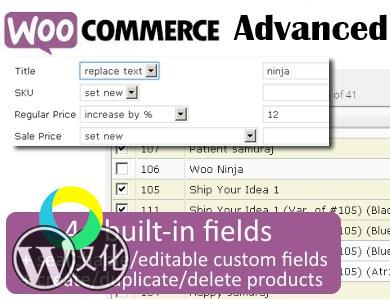 WordPress插件-WooCommerce批量编辑-WooCommerce Advanced Bulk Edit汉化版【v5.0】