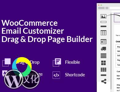 WordPress插件-商城邮件模板编辑器-WooCommerce Email Customizer with Drag and Drop Email Builder汉化版【v1.5.2】