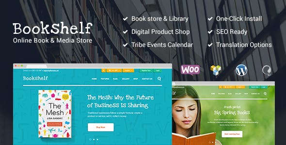 Bookshelf英文版主题 WordPress响应式 书店主题【V1.9.1】
