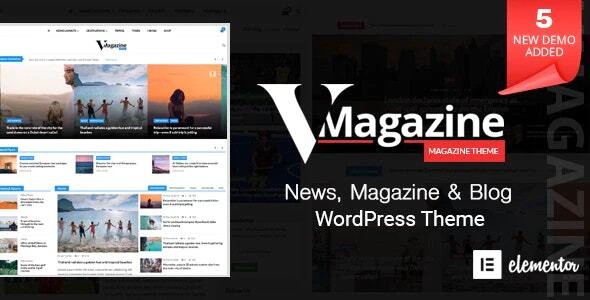 Vmagazine英文版主题-新闻杂志主题-WordPress响应式【V1.1.7】