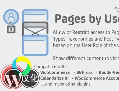 WordPress插件-页面权限限制-Pages by User Role汉化版【V1.7.1.10456】