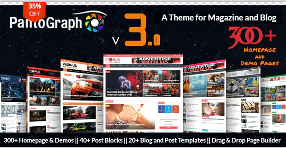 PantoGraph英文版主题-新闻杂志主题-WordPress响应式【V3.6.4】