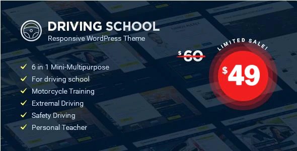 DrivingSchool英文版主题-驾驶主题-WordPress响应式【V1.4.3】