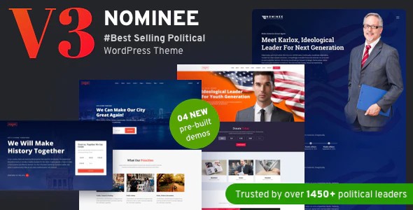 Nominee英文版主题-政治主题-WordPress响应式【V3.3】