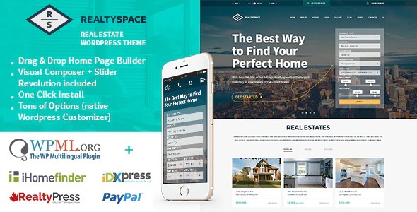 Realtyspace英文版主题-房地产主题-WordPress响应式【V1.4.19】