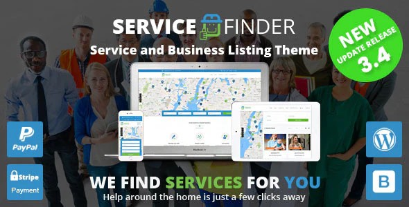 Service Finder英文版主题-业务和服务列表主题-WordPress响应式【V3.5】