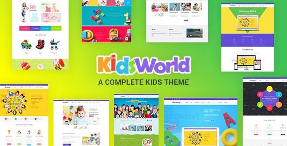 Kids World英文版主题-儿童主题-WordPress响应式【V2.5】