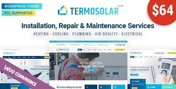 Termosolar英文版主题-维修服务主题-WordPress响应式【V2.1】
