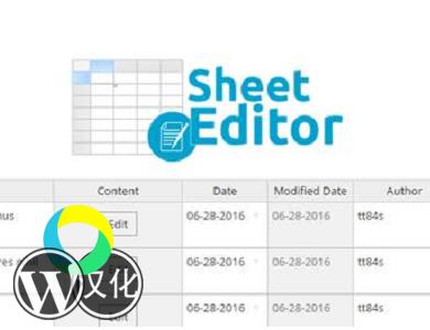 WordPress插件-WordPress自定义编辑-WP Sheet Editor汉化版【V2.25.7】