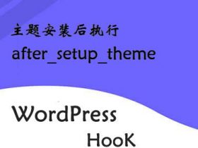 WordPress钩子-主题安装后执行-after_setup_theme钩子