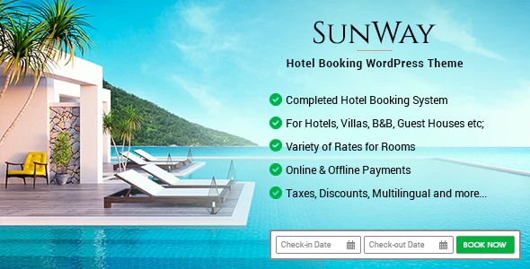 Sunway英文版主题-酒店预订主题-WordPress响应式【V3.7】