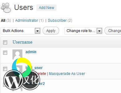 WordPress插件-用户切换-WP Users Masquerade汉化版【V2.0.0】