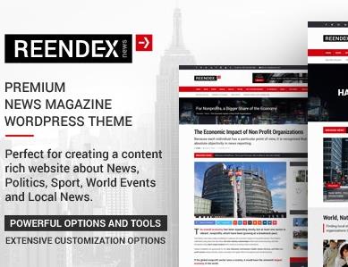 Reendex主题英文版-新闻主题-WordPress主题【V1.0.5】