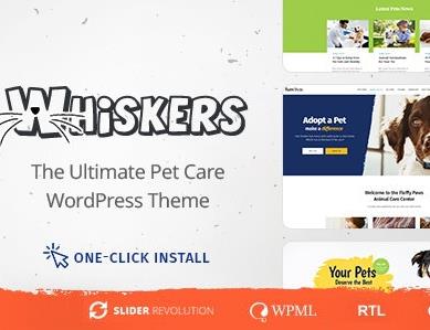Whiskers主题英文版-宠物和兽医-WordPress主题【V1.1.5】