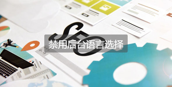 如何在 WordPress 后台禁用以简体中文和英语进行的语言选择？